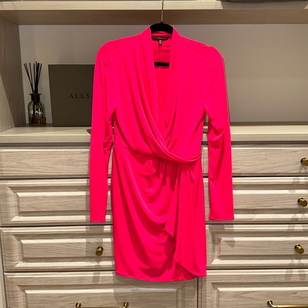 VS Bright Pink LS Dress